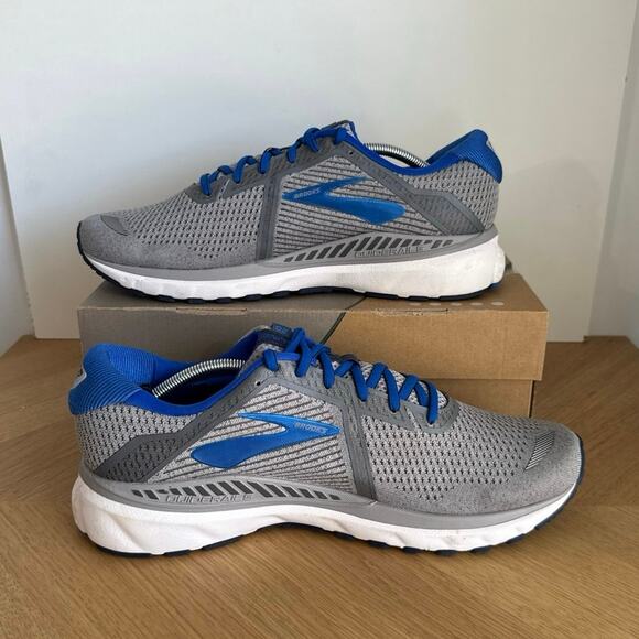 Brooks Adrenaline 20 Grey/Royal Men Running Sneakers- SZ 14 main image 4
